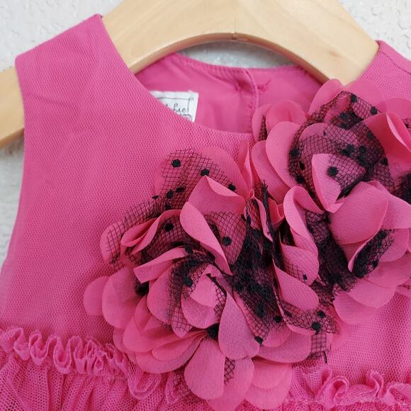 Pippa & Julie Bubble Gum Pink Tulle Dress Size 12M - Picture 3 of 9